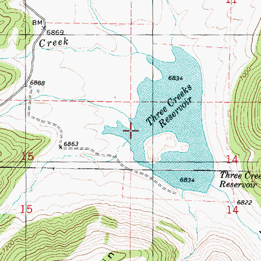 Topographic Map of Birch Creek, UT