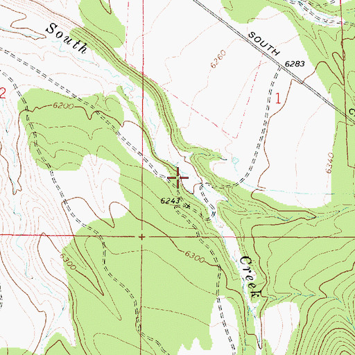 Topographic Map of Birch Creek, UT