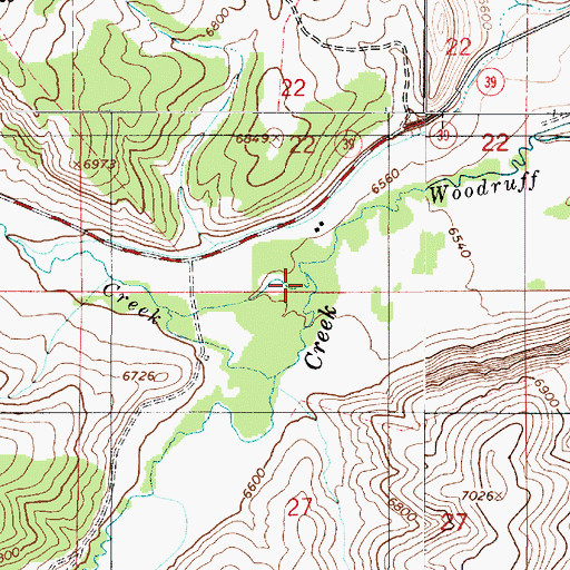 Topographic Map of Birch Creek, UT
