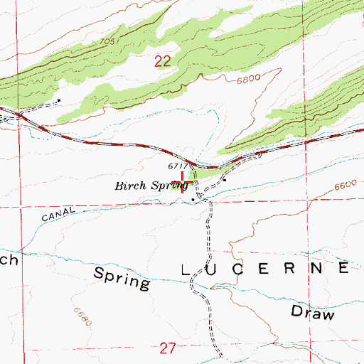 Topographic Map of Birch Spring, UT
