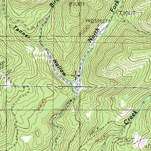 Topographic Map of Birch Spring Creek, UT