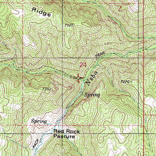 Topographic Map of Black Canyon, UT