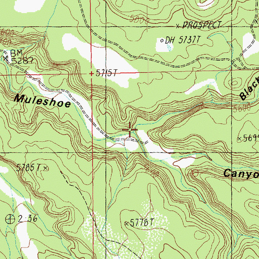Topographic Map of Black Canyon, UT
