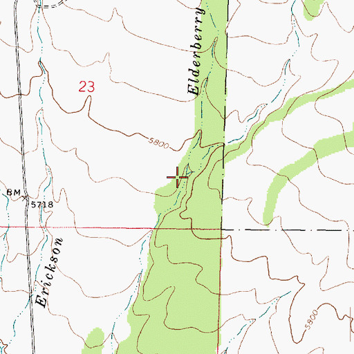 Topographic Map of Black Crook Creek, UT