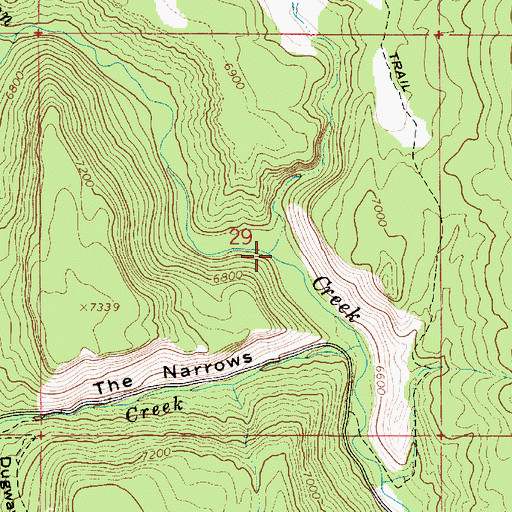 Topographic Map of Black Dragon Creek, UT