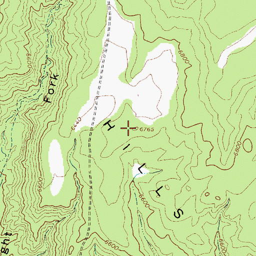 Topographic Map of Black Hills, UT