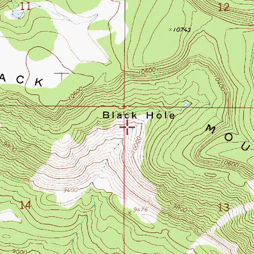 Topographic Map of Black Hole, UT