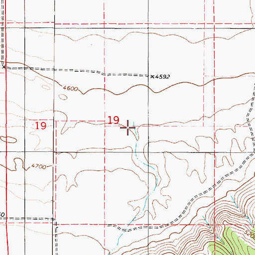 Topographic Map of Black Hollow, UT