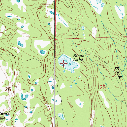 Topographic Map of Black Lake, UT