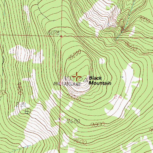 Topographic Map of Black Mountain, UT