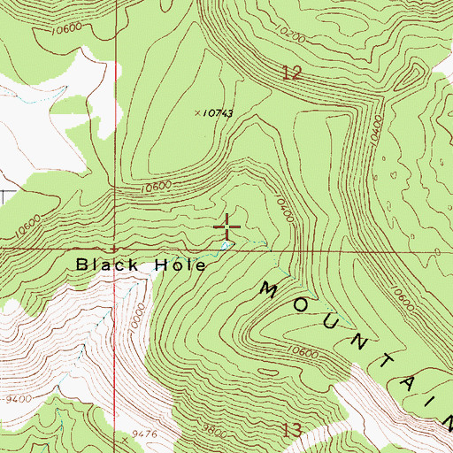 Topographic Map of Black Mountain, UT