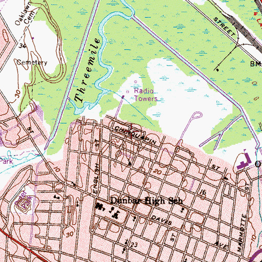Topographic Map of Triumph the Church and Kingdom of God Church, AL