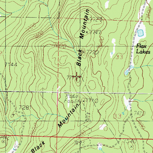 Topographic Map of Black Mountain, UT