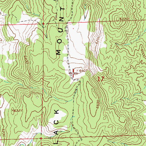 Topographic Map of Black Mountain, UT