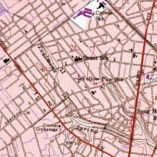 Topographic Map of True Born Miracle Restoration Temple, AL