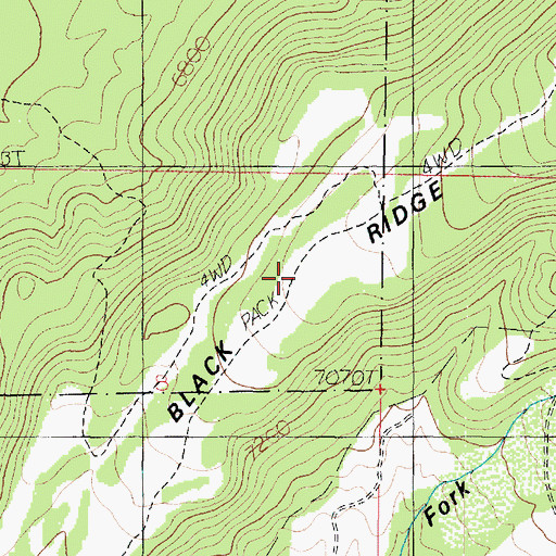 Topographic Map of Black Ridge, UT