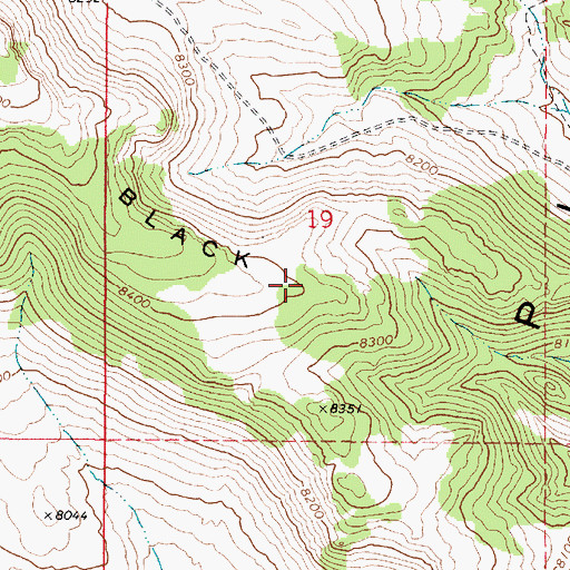 Topographic Map of Black Ridge, UT