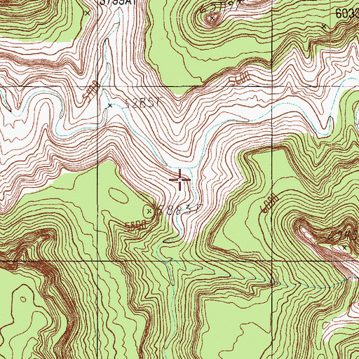 Topographic Map of Black Steer Canyon, UT
