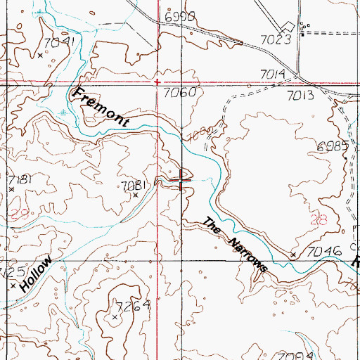 Topographic Map of Blackburn Hollow, UT