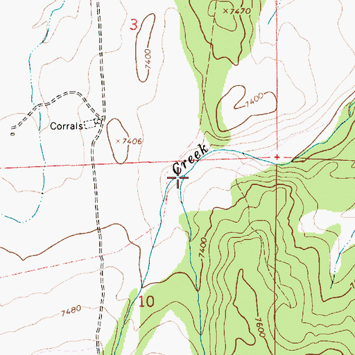 Topographic Map of Blackham Creek, UT