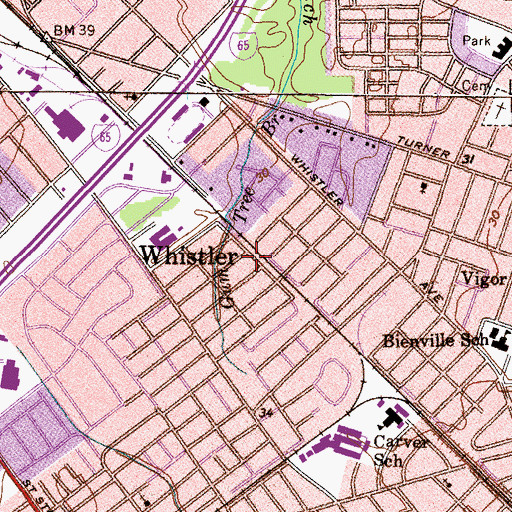 Topographic Map of True Holiness Church of Jesus Christ, AL