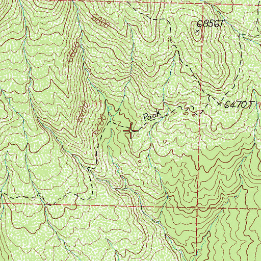 Topographic Map of Blake Harmony Trail, UT