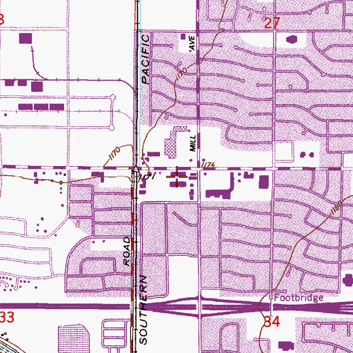 Topographic Map of Danelle Plaza Shopping Center, AZ