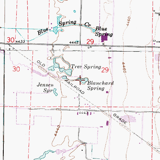 Topographic Map of Blanchard Spring, UT