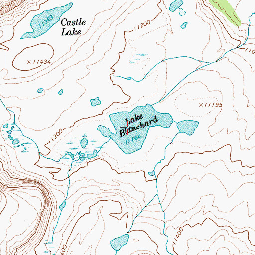 Topographic Map of Lake Blanchard, UT