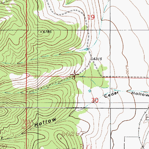 Topographic Map of Blind Canyon, UT
