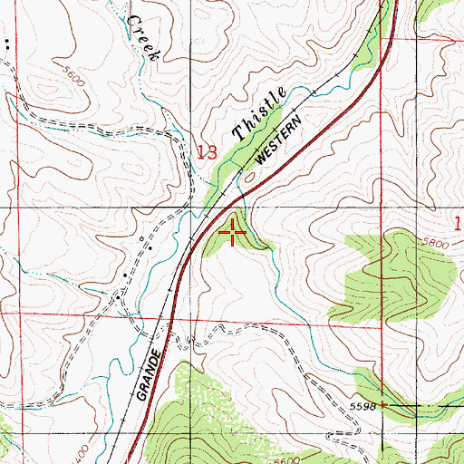 Topographic Map of Blind Canyon, UT