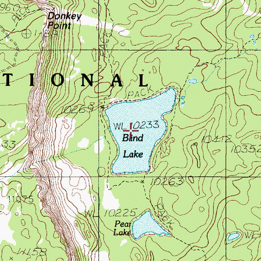 Topographic Map of Blind Lake, UT