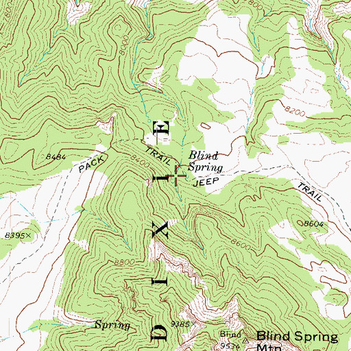 Topographic Map of Blind Spring, UT