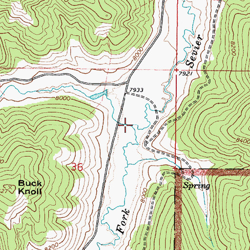Topographic Map of Blubber Creek, UT