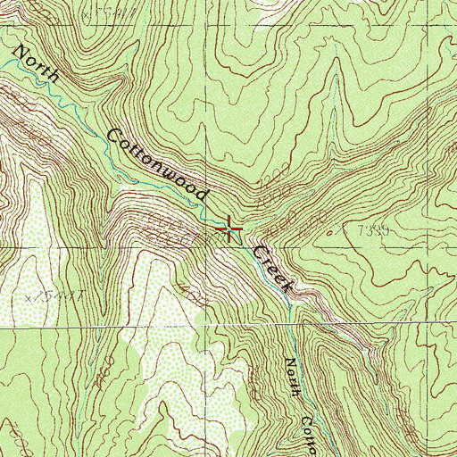 Topographic Map of Blue Creek, UT