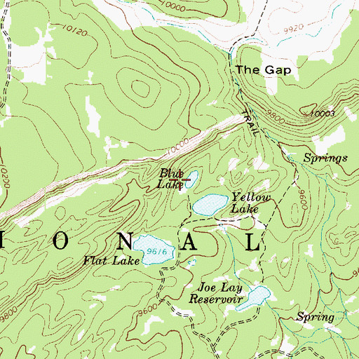 Topographic Map of Blue Lake, UT