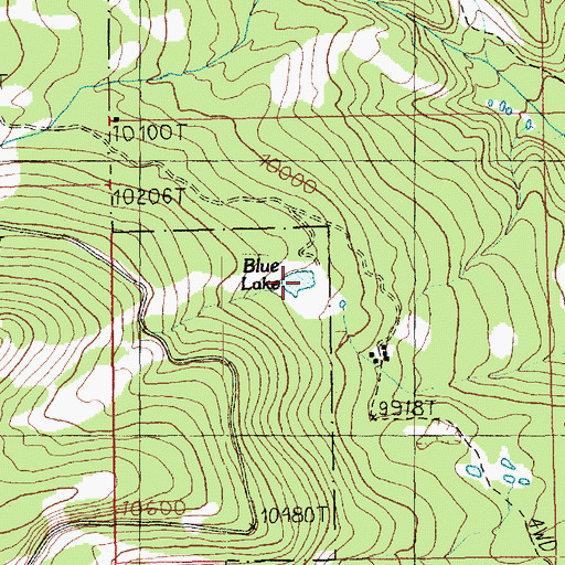 Topographic Map of Blue Lake, UT