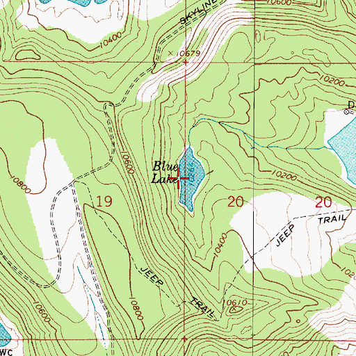 Topographic Map of Blue Lake, UT