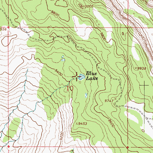 Topographic Map of Blue Lake, UT