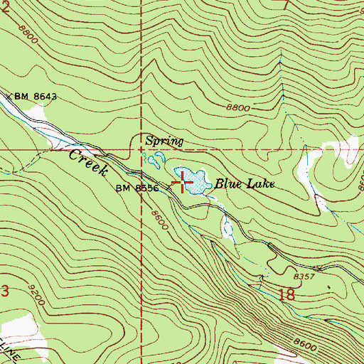Topographic Map of Blue Lake, UT