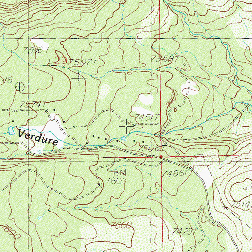 Topographic Map of Blue Mountain Dude Ranch, UT