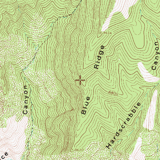 Topographic Map of Blue Ridge, UT