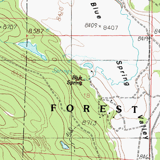 Topographic Map of Blue Spring, UT