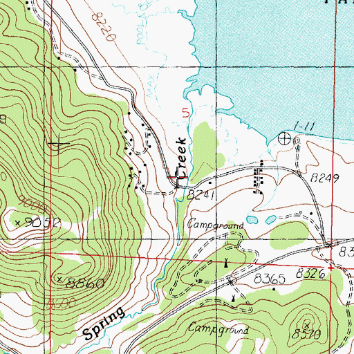 Topographic Map of Blue Spring Creek, UT