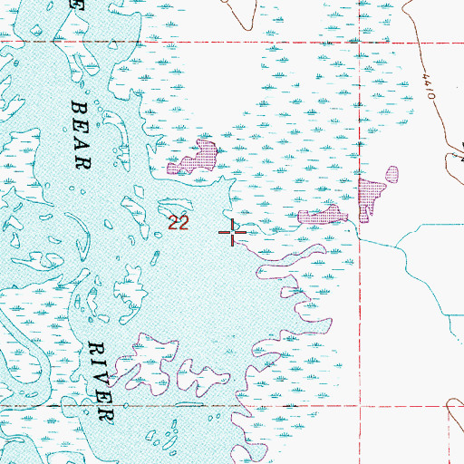 Topographic Map of Blue Spring Creek, UT