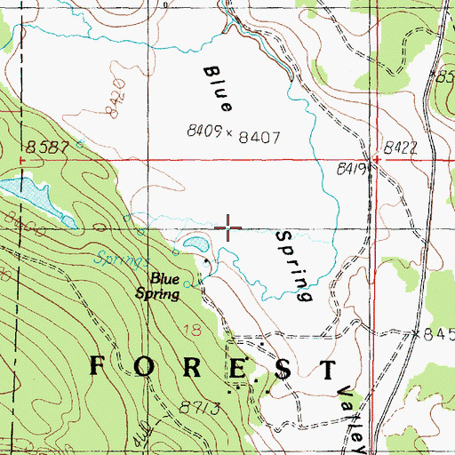 Topographic Map of Blue Spring Valley, UT