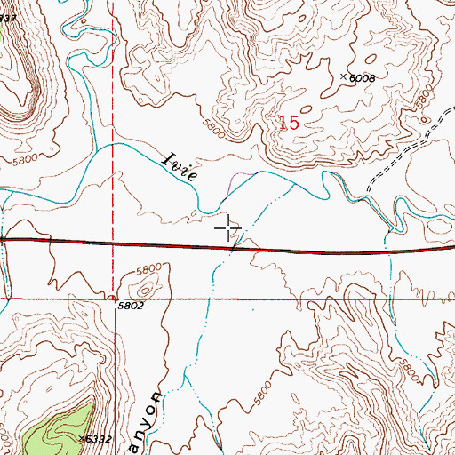 Topographic Map of Blue Trail Canyon, UT