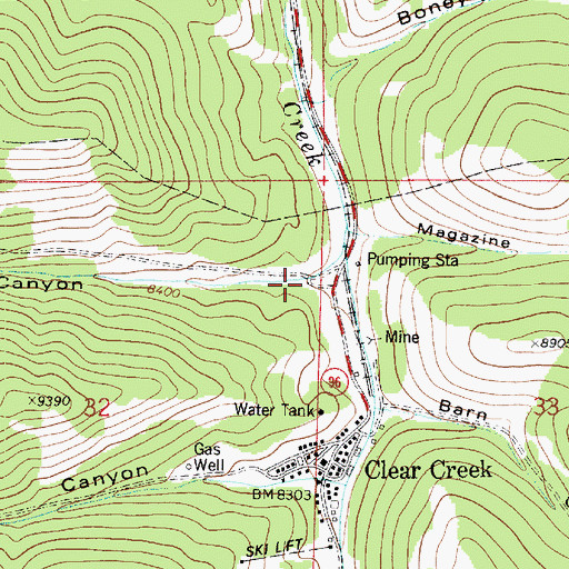 Topographic Map of Boardinghouse Canyon, UT
