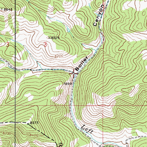 Topographic Map of Boiler Canyon, UT