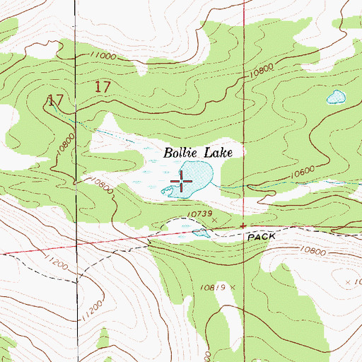 Topographic Map of Bollie Lake, UT